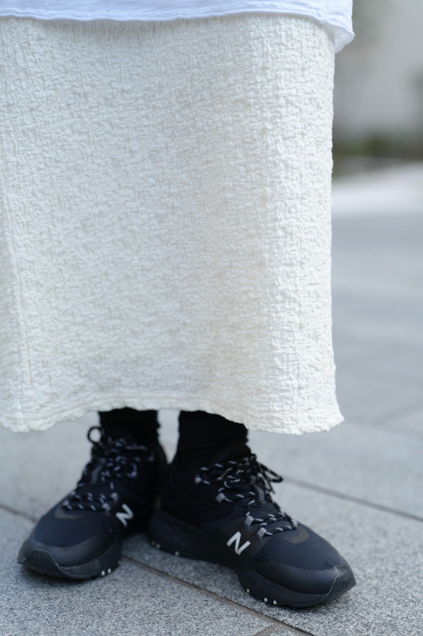 MZ859 CRINKLE STRAIGHT SKIRT