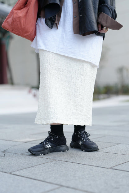 MZ859 CRINKLE STRAIGHT SKIRT