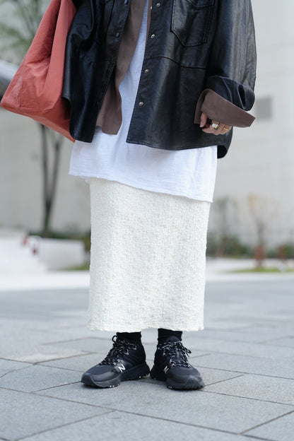 MZ859 CRINKLE STRAIGHT SKIRT