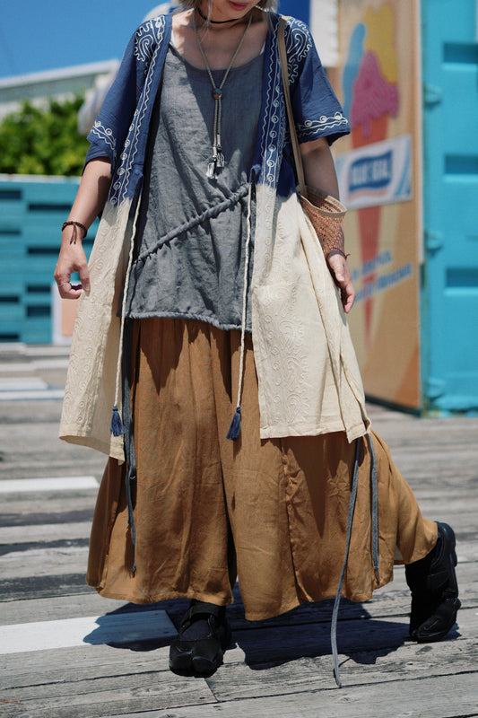 NA413 RAYON WIDE PANTS