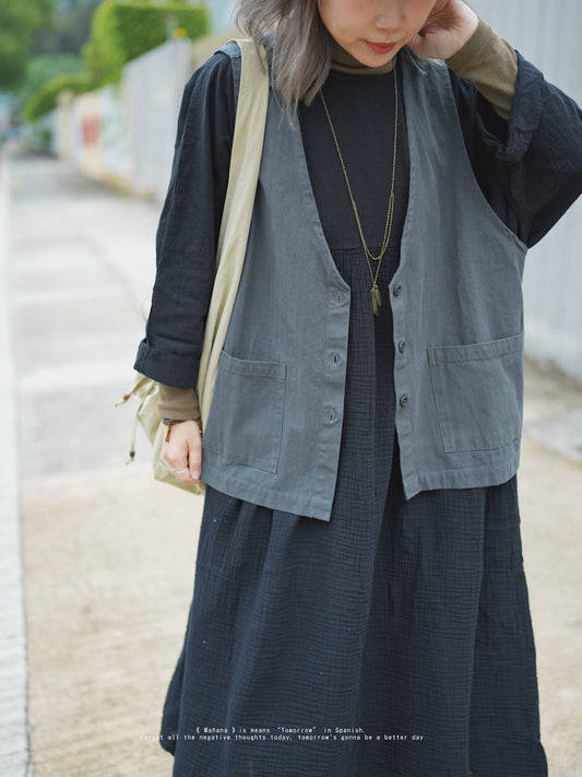 CA595 Textured Split Vest