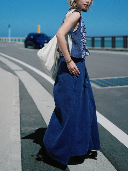 NA412 STONEWASH JUMPER DRESS