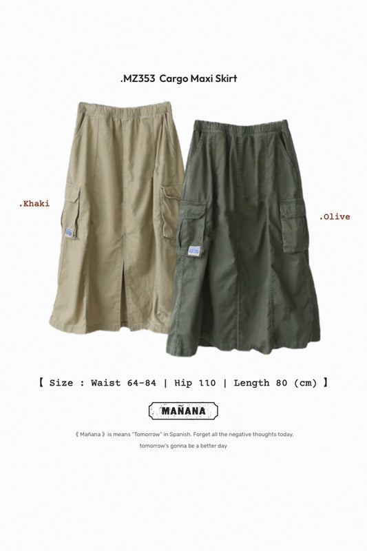 MZ353 Cargo Maxi Skirt