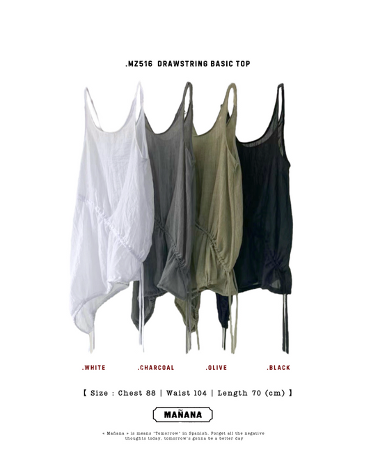 MZ516 DRAWSTRING BASIC TOP