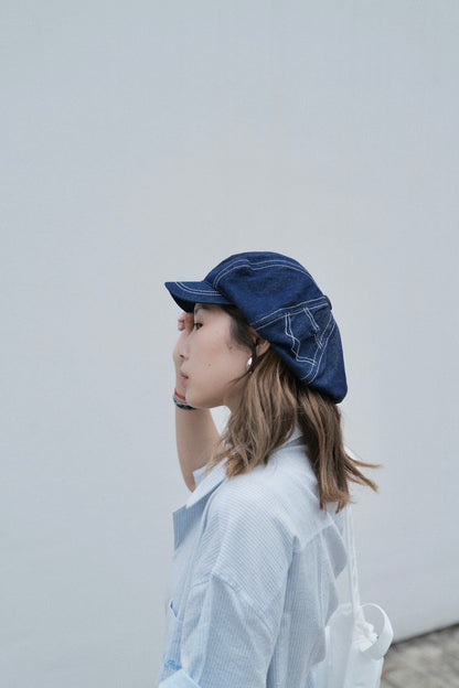 MZ795 DENIM NEWSBOY CAP
