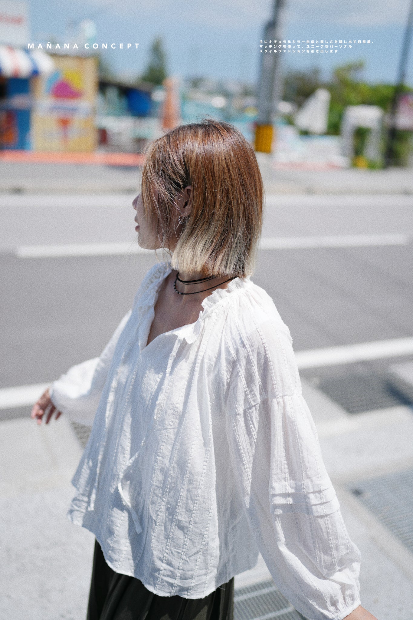 MZ523 DOBBY COTTON BLOUSE