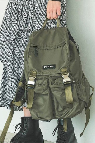 CA597 MILKFED. LOGO PLATE BACKPACK