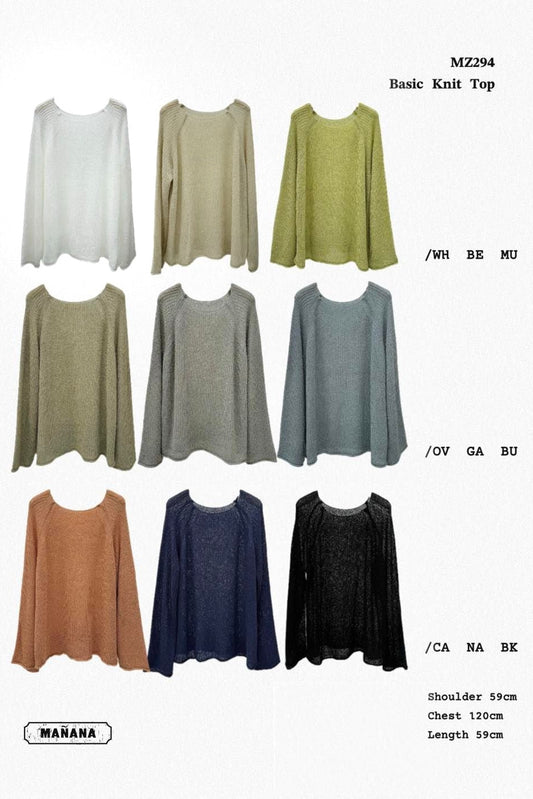 MZ294 BASIC KNIT TOP 【 買2件減-$20 】