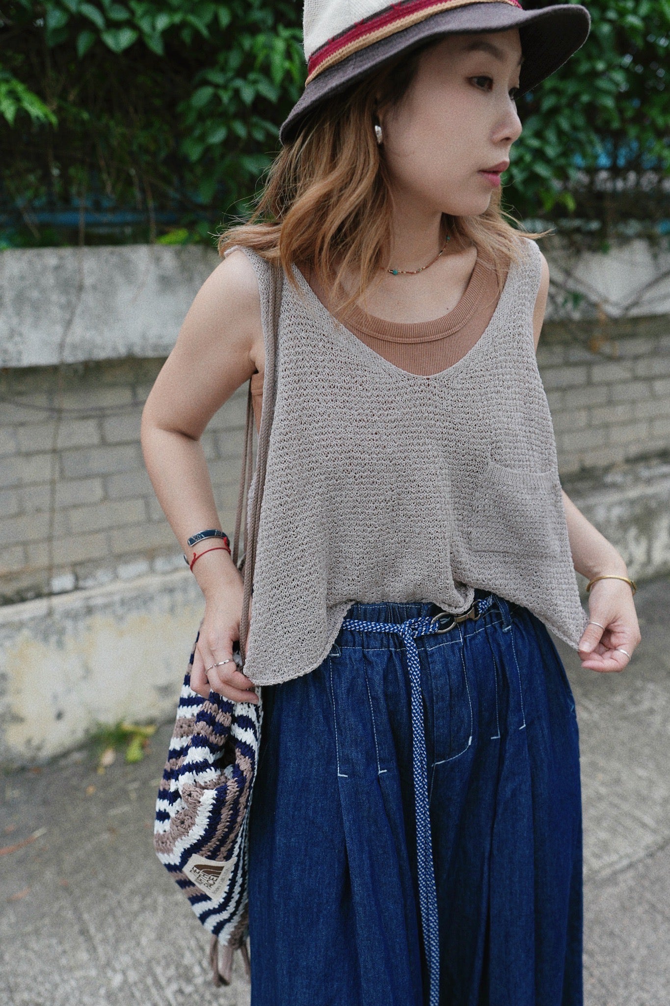 MZ387 POCKET KNIT VEST