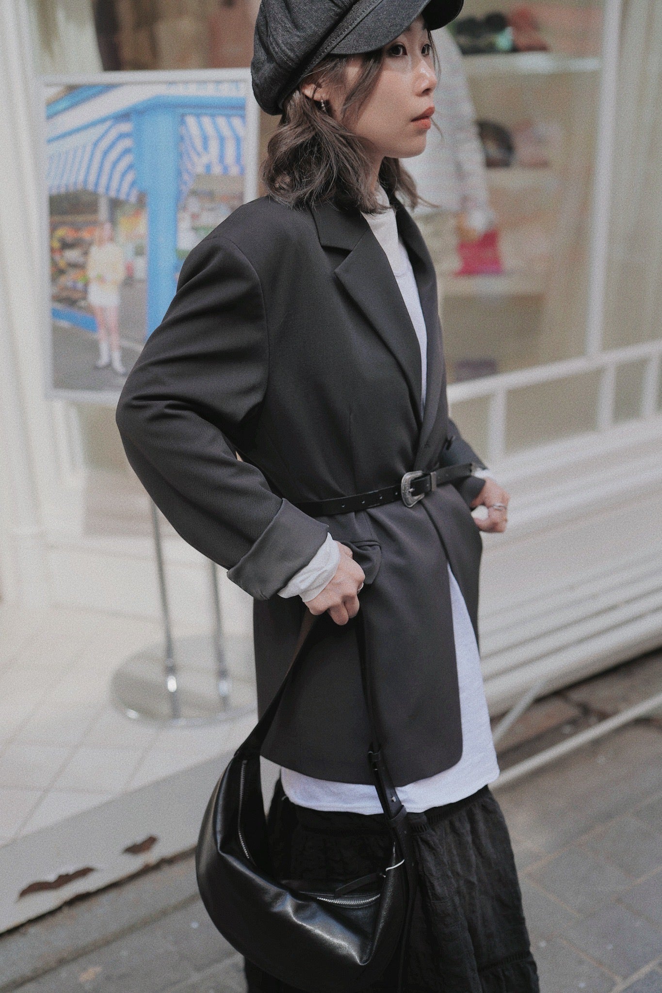 MZ720 OVERSIZE SIDE BUTTON BLAZER
