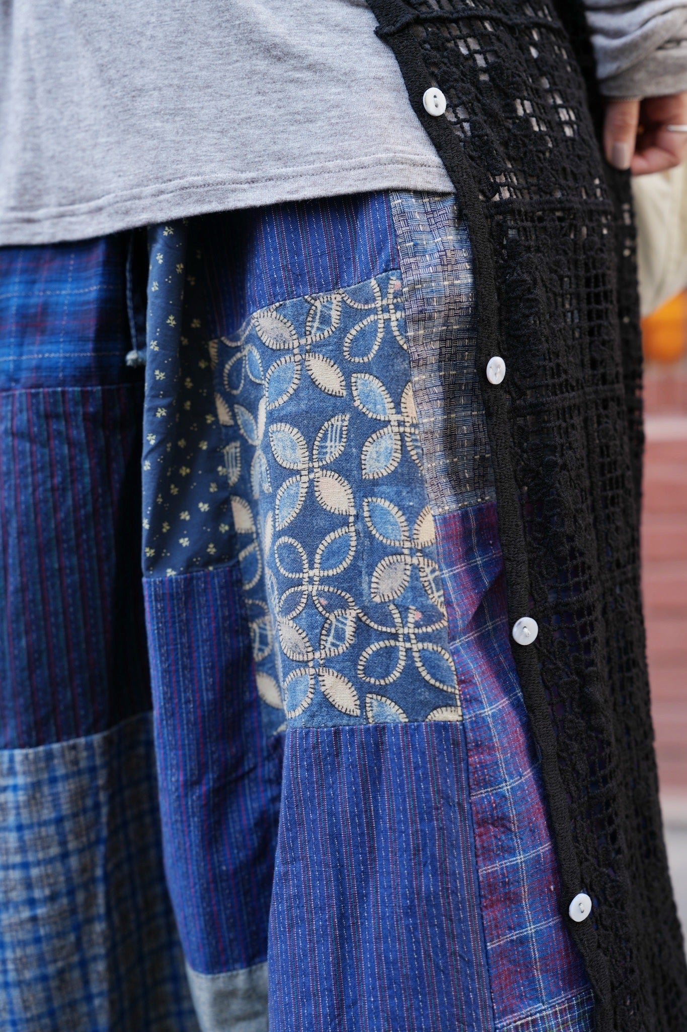 MZ713 PATCHWORK SKIRT