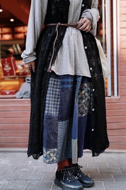 MZ713 PATCHWORK SKIRT
