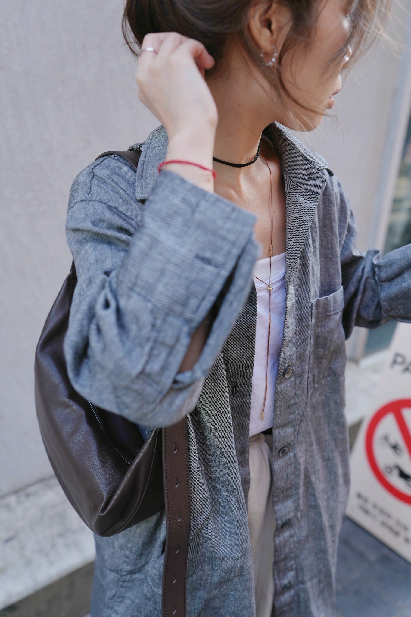MZ718 LINEN POCKET SHIRT DRESS