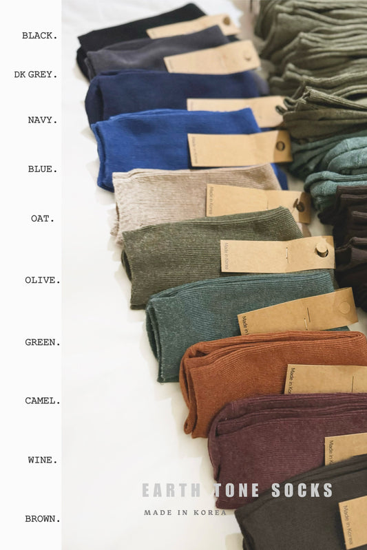 MZ234 Earth Tone Socks 【 $29/1, $100/4, $220/10 】