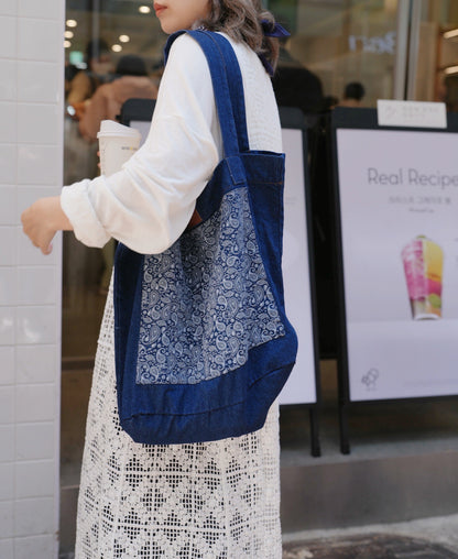 MZ716 PAISLEY DENIM TOTE BAG