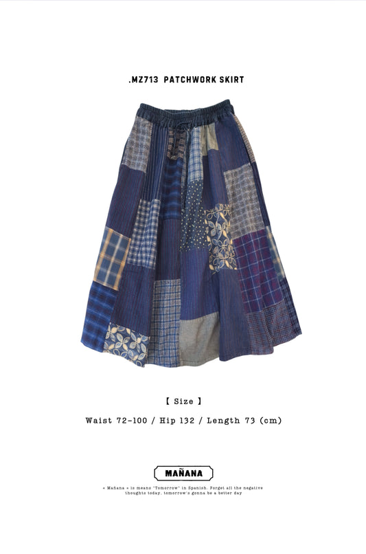 MZ713 PATCHWORK SKIRT