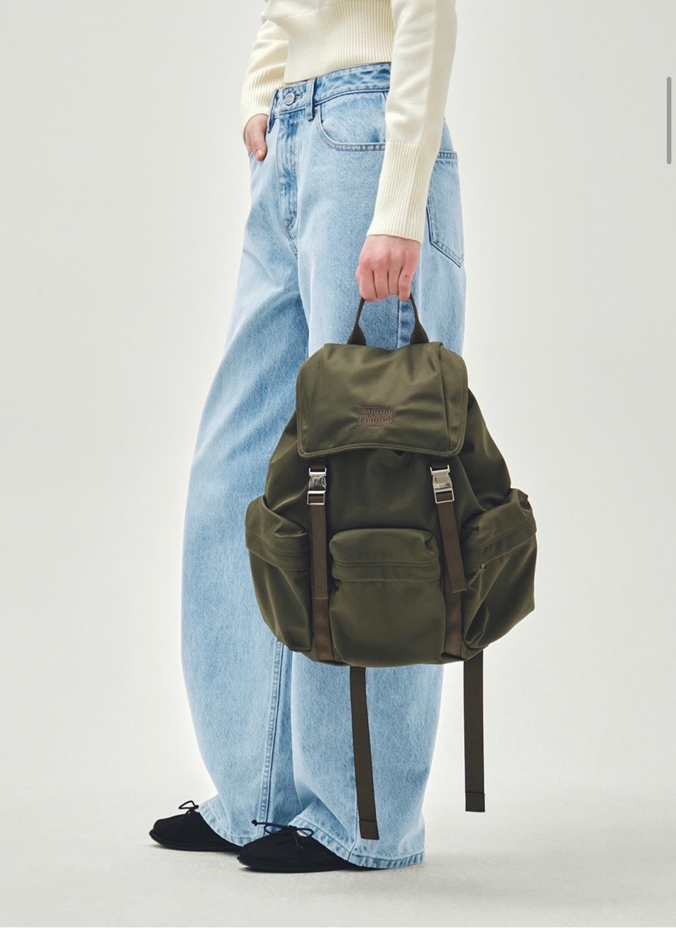 MARITHÉ + FRANҪOIS GIRBAUD - CLASSIC LOGO METAL BUCKLE BACKPACK