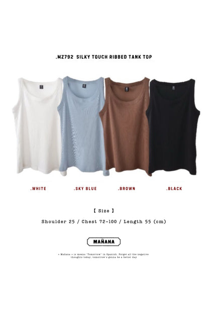 MZ792 SILKY TOUCH RIBBED TANK TOP