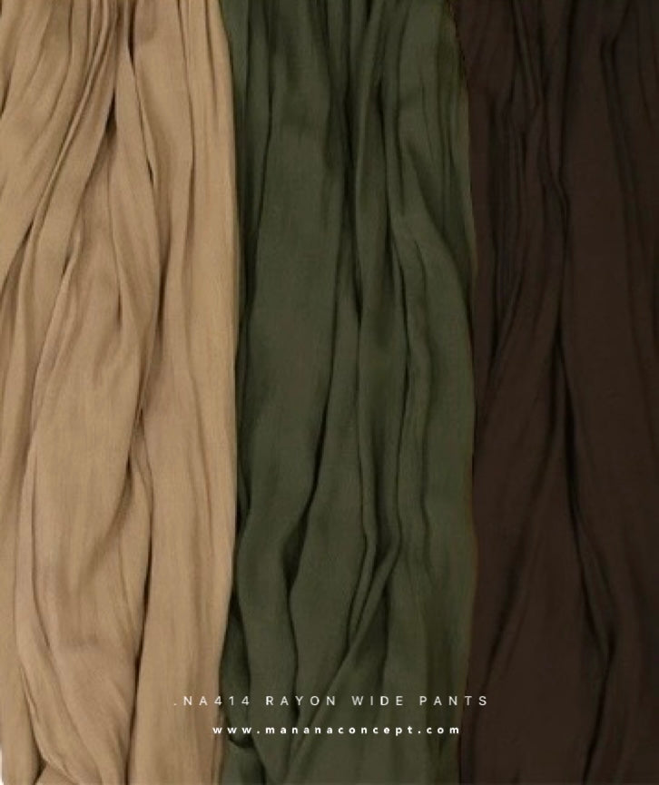 NA414 RAYON WIDE PANTS