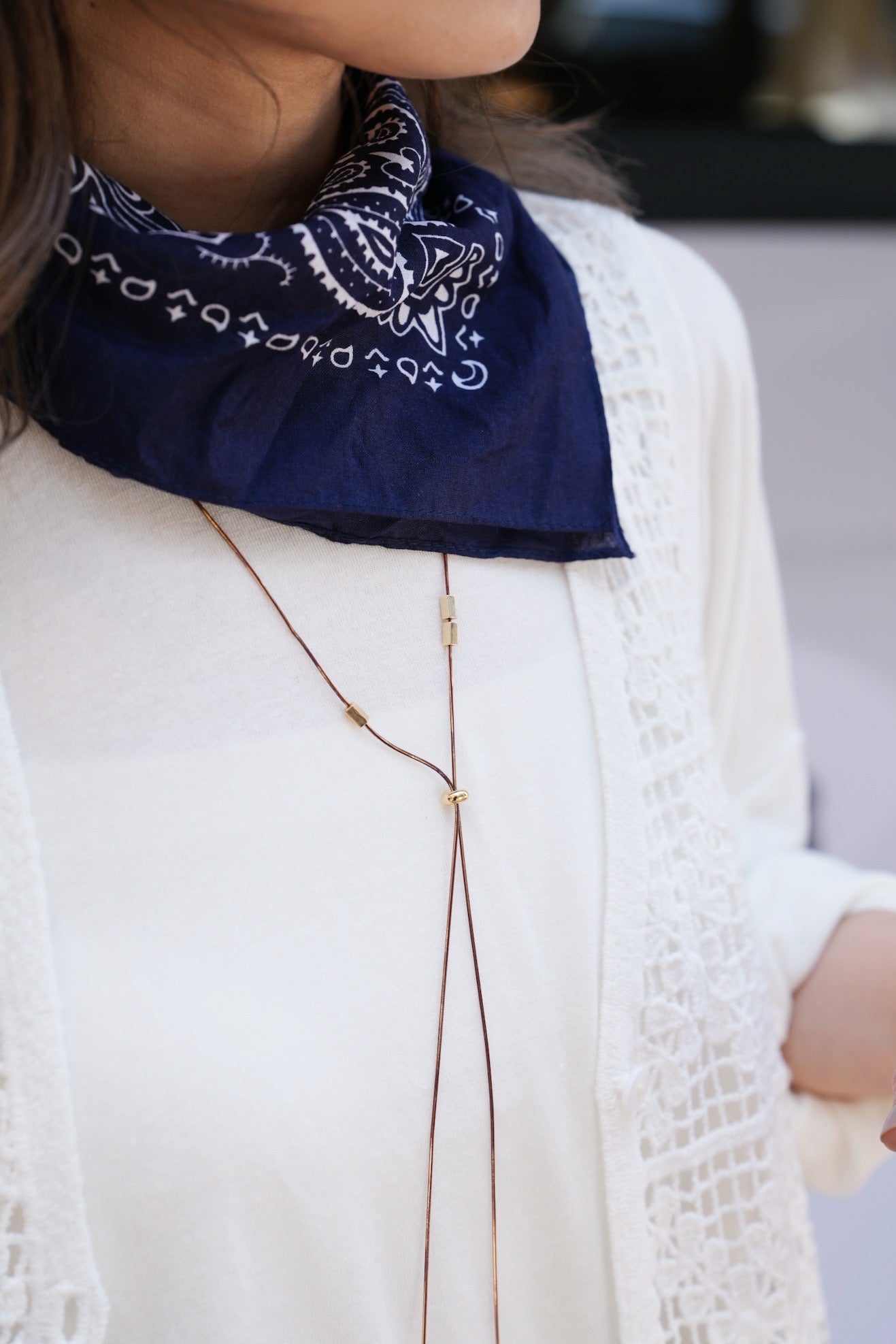 MZ722 VINTAGE LONG NECKLACE