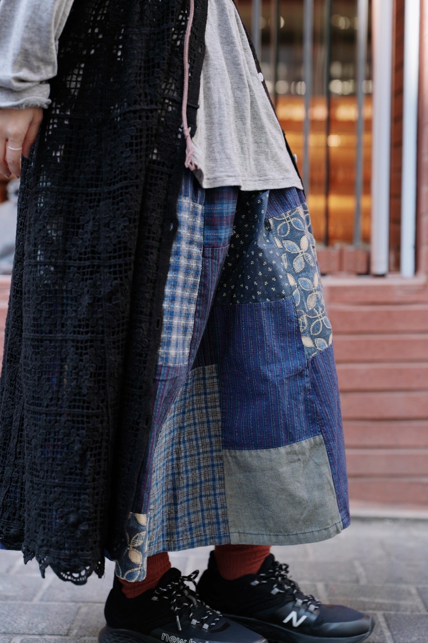 MZ713 PATCHWORK SKIRT