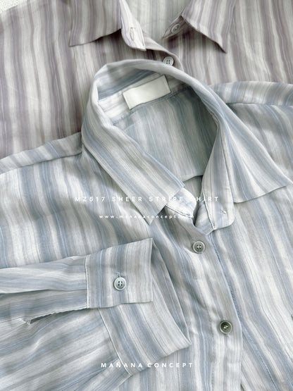 MZ517 SHEER STRIPE SHIRT
