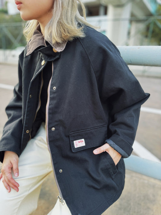 NA-370 Contrast-Collar Quilted Lining Jacket