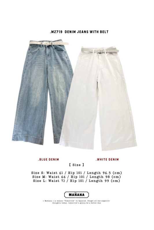 MZ719 DENIM JEANS WITH BELT