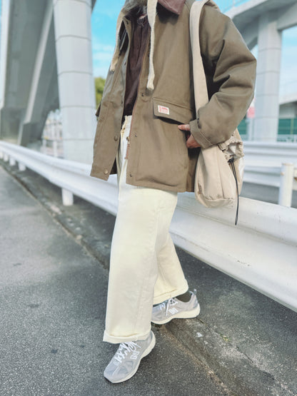 NA-370 Contrast-Collar Quilted Lining Jacket