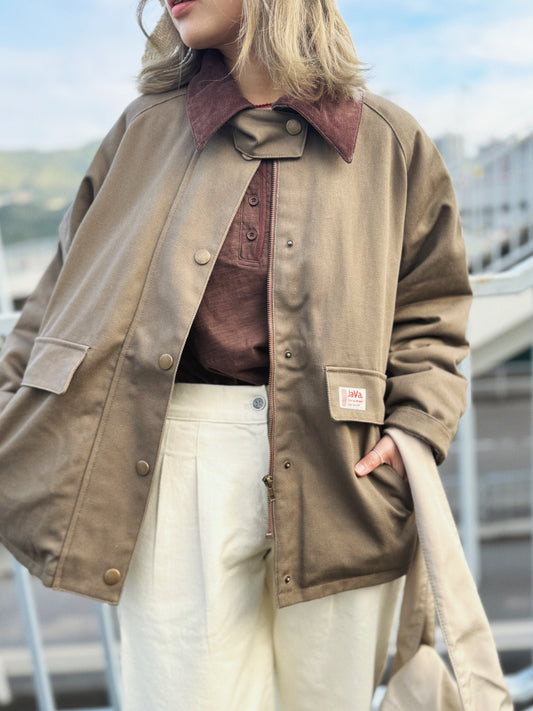NA-370 Contrast-Collar Quilted Lining Jacket
