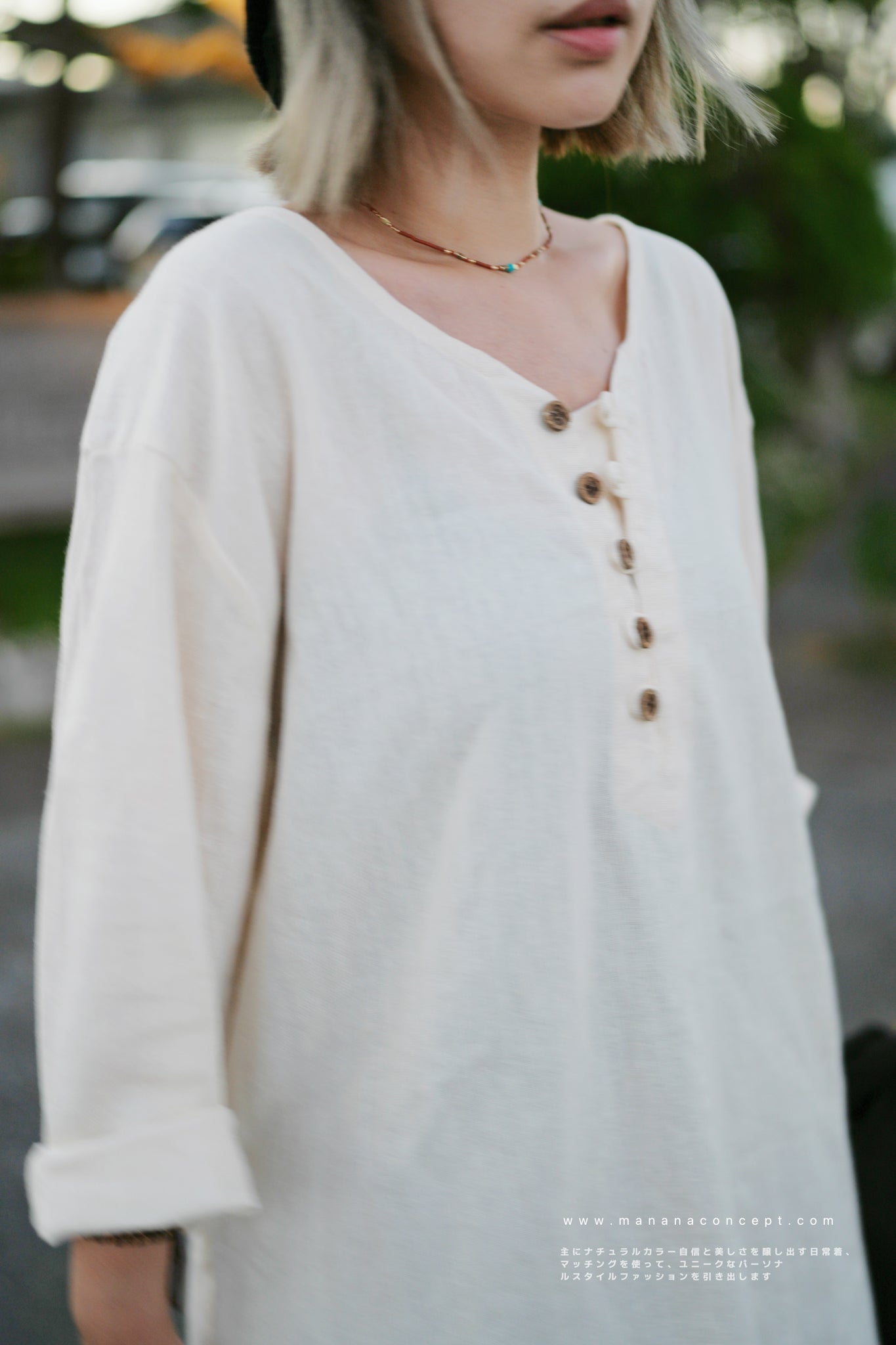 NA415 NATURAL COTTON FRINGED TOP