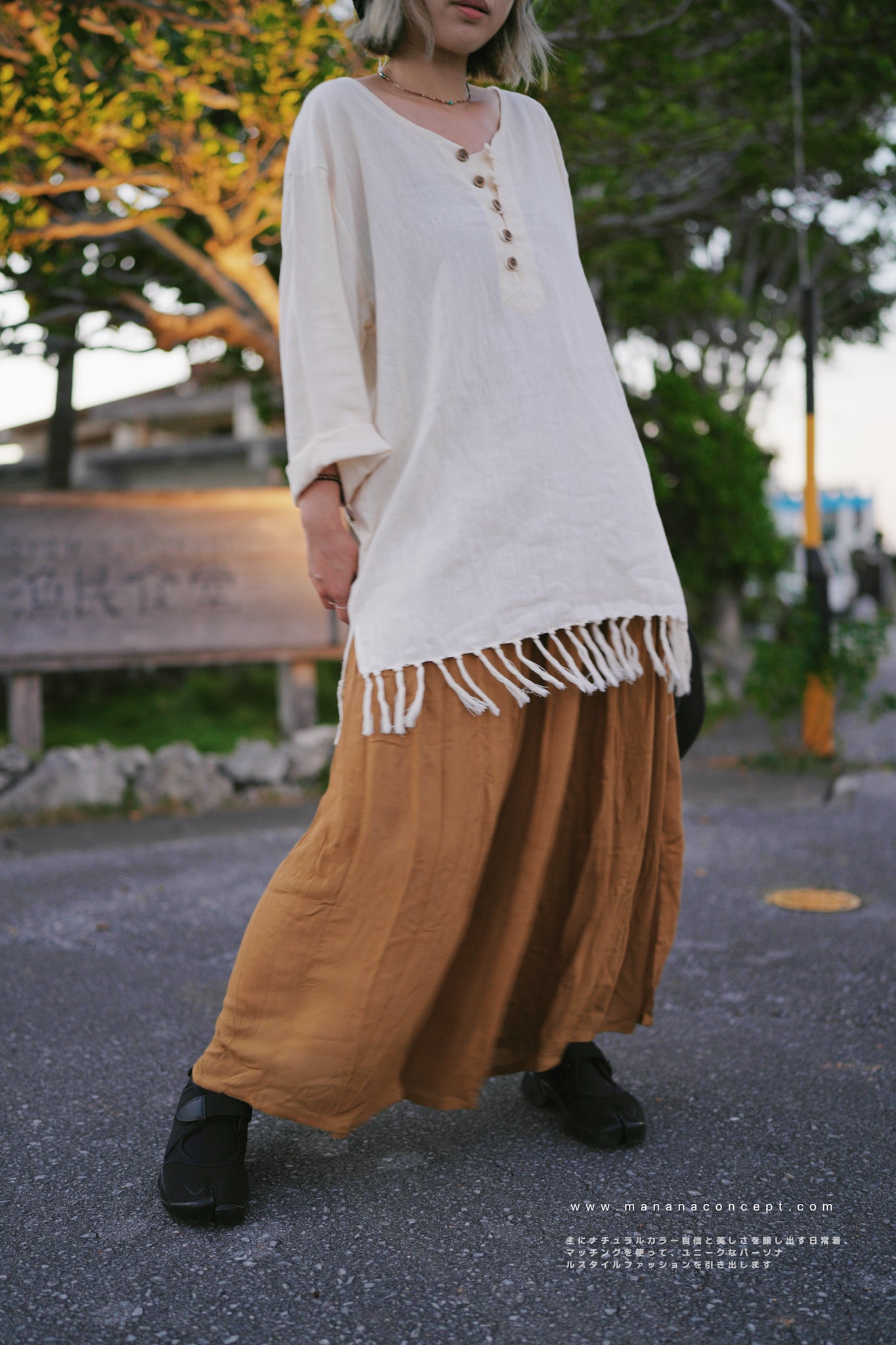 NA413 RAYON WIDE PANTS