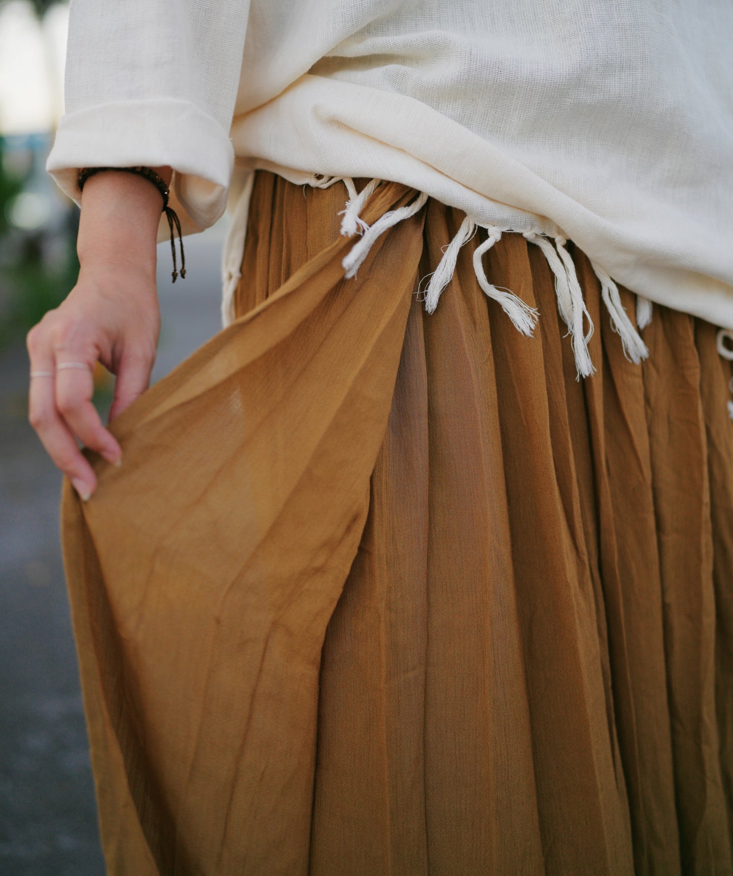 NA413 RAYON WIDE PANTS