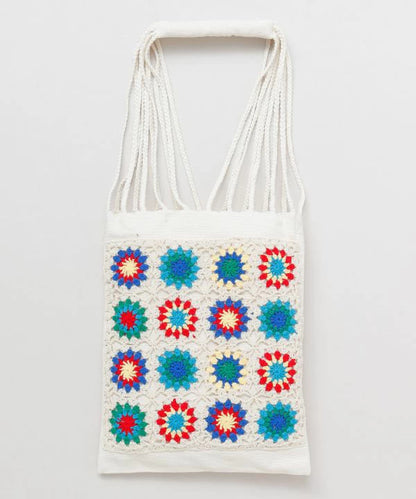 NA456 ETHNIC CROCHET TOTE BAG / 3 COLORS