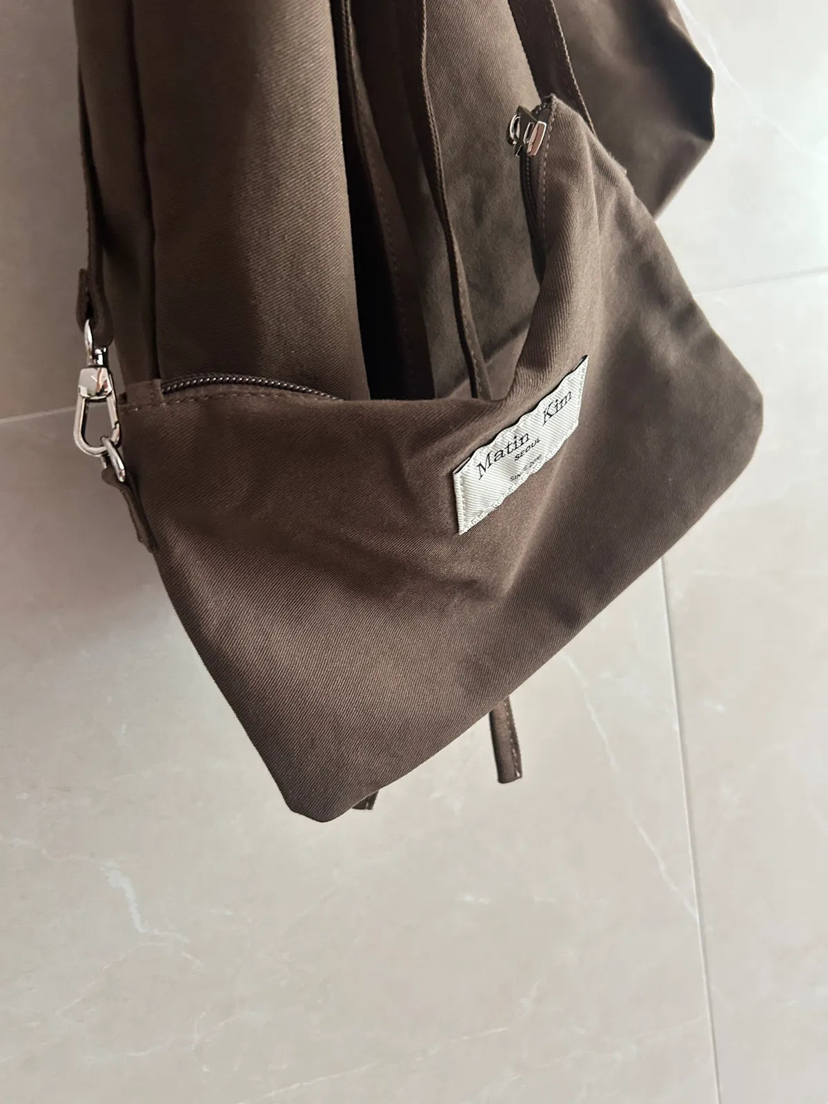 MATIN KIM - LOGO POINT ROUND ECOBAG