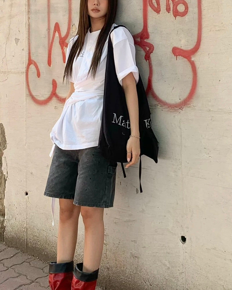 MATIN KIM - LOGO POINT ROUND ECOBAG