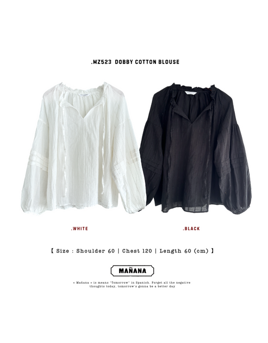 MZ523 DOBBY COTTON BLOUSE