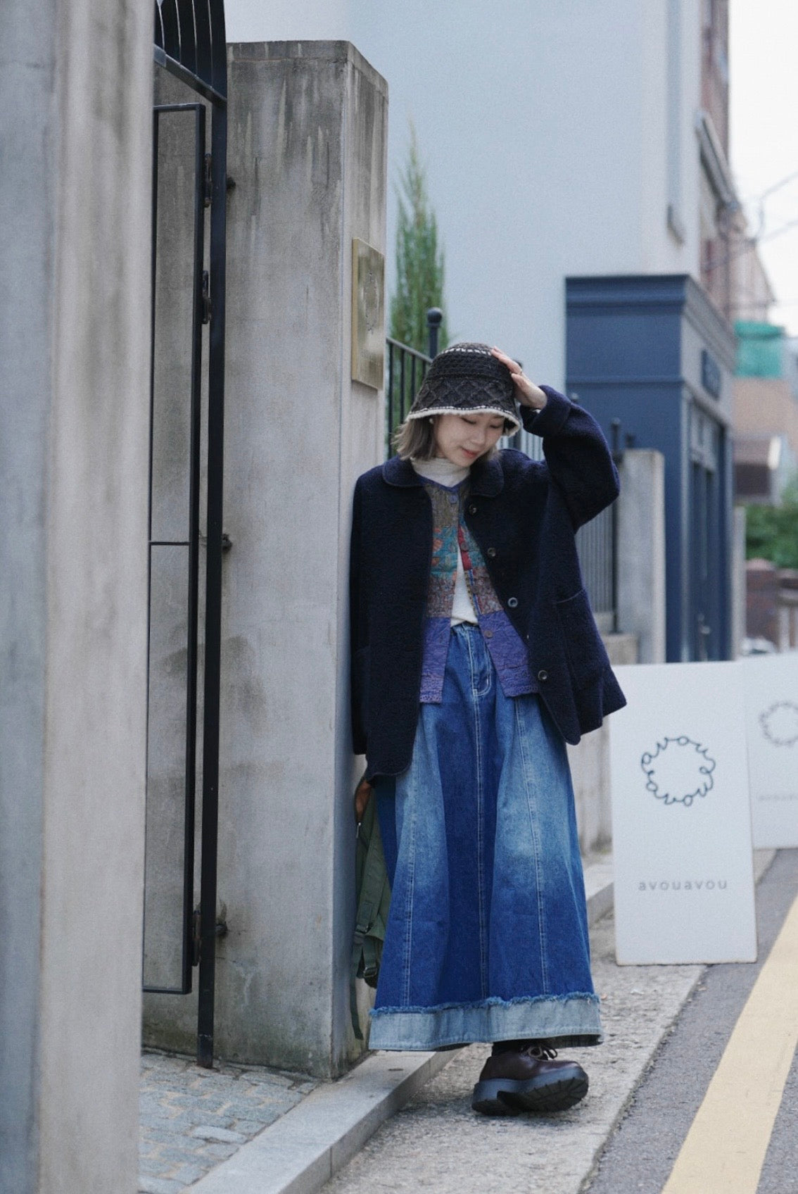 MZ882 ALPACA WOOL COAT