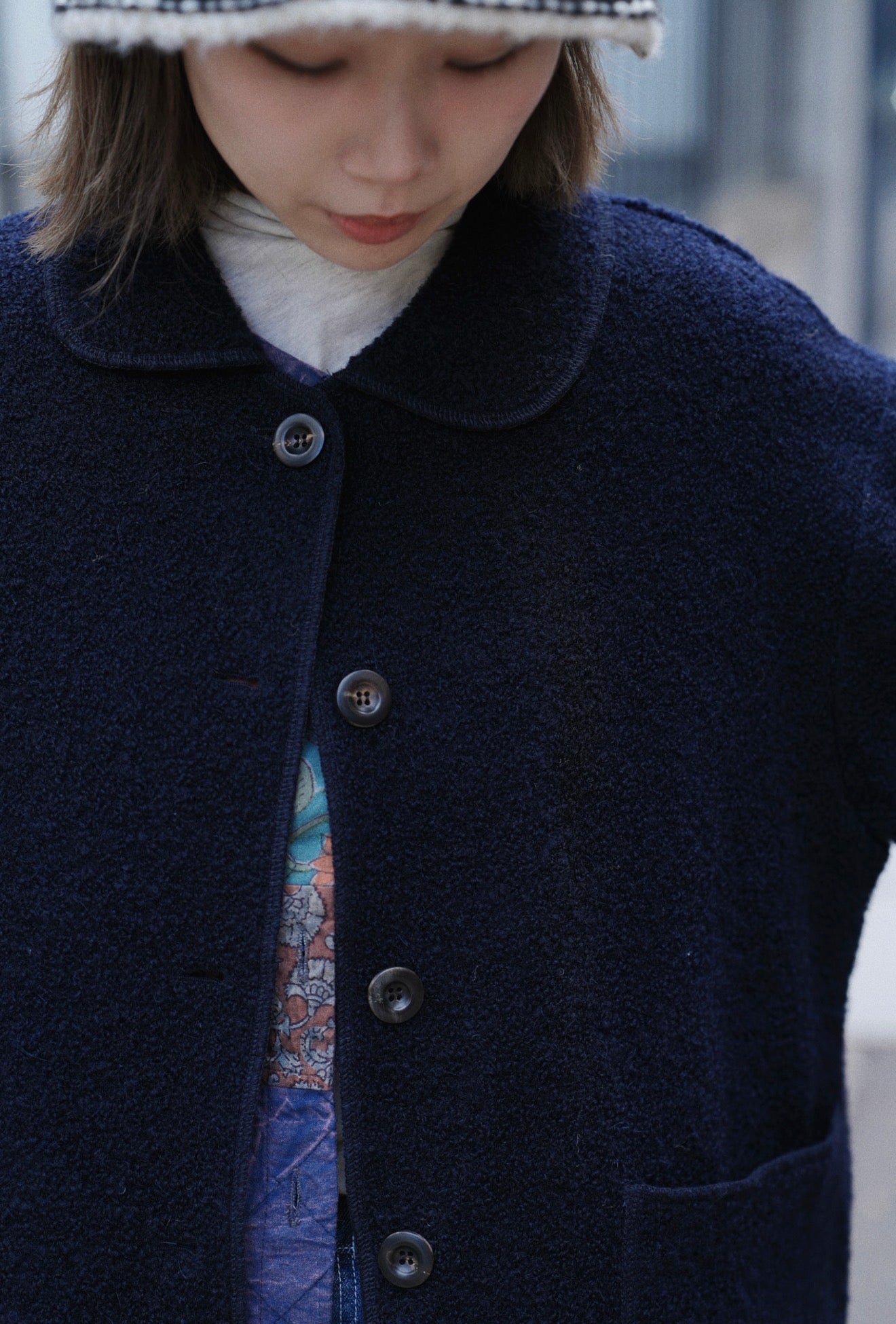 MZ882 ALPACA WOOL COAT