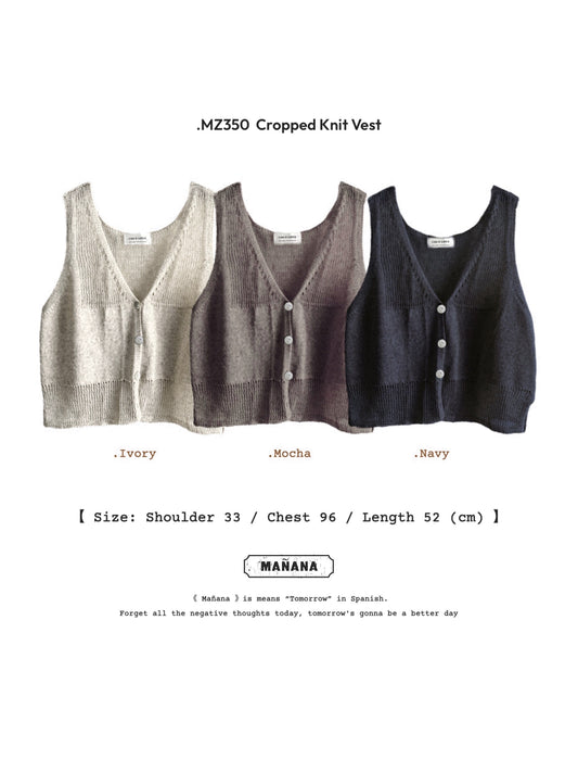 MZ350 CROPPED KNIT VEST