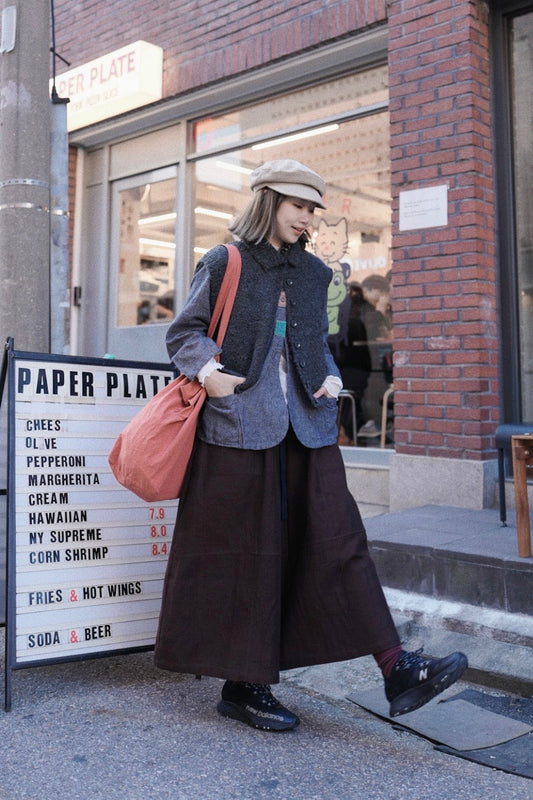 MZ868 STAND COLLAR WOOL VEST