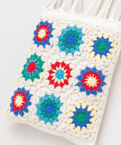 NA456 ETHNIC CROCHET TOTE BAG / 3 COLORS
