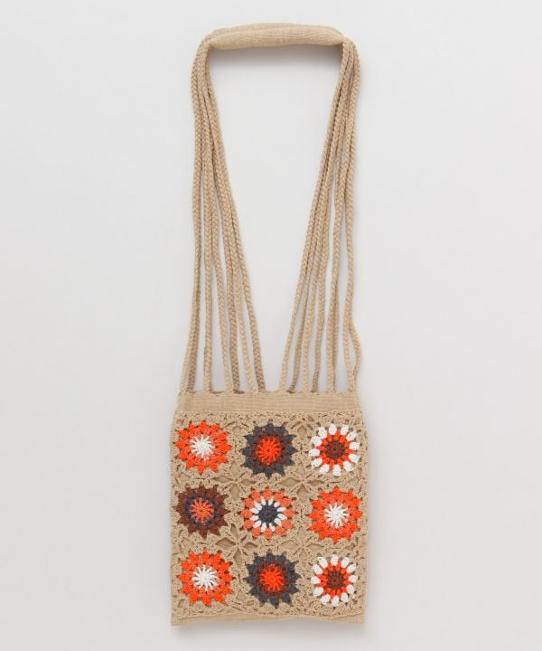 NA456 ETHNIC CROCHET TOTE BAG / 3 COLORS