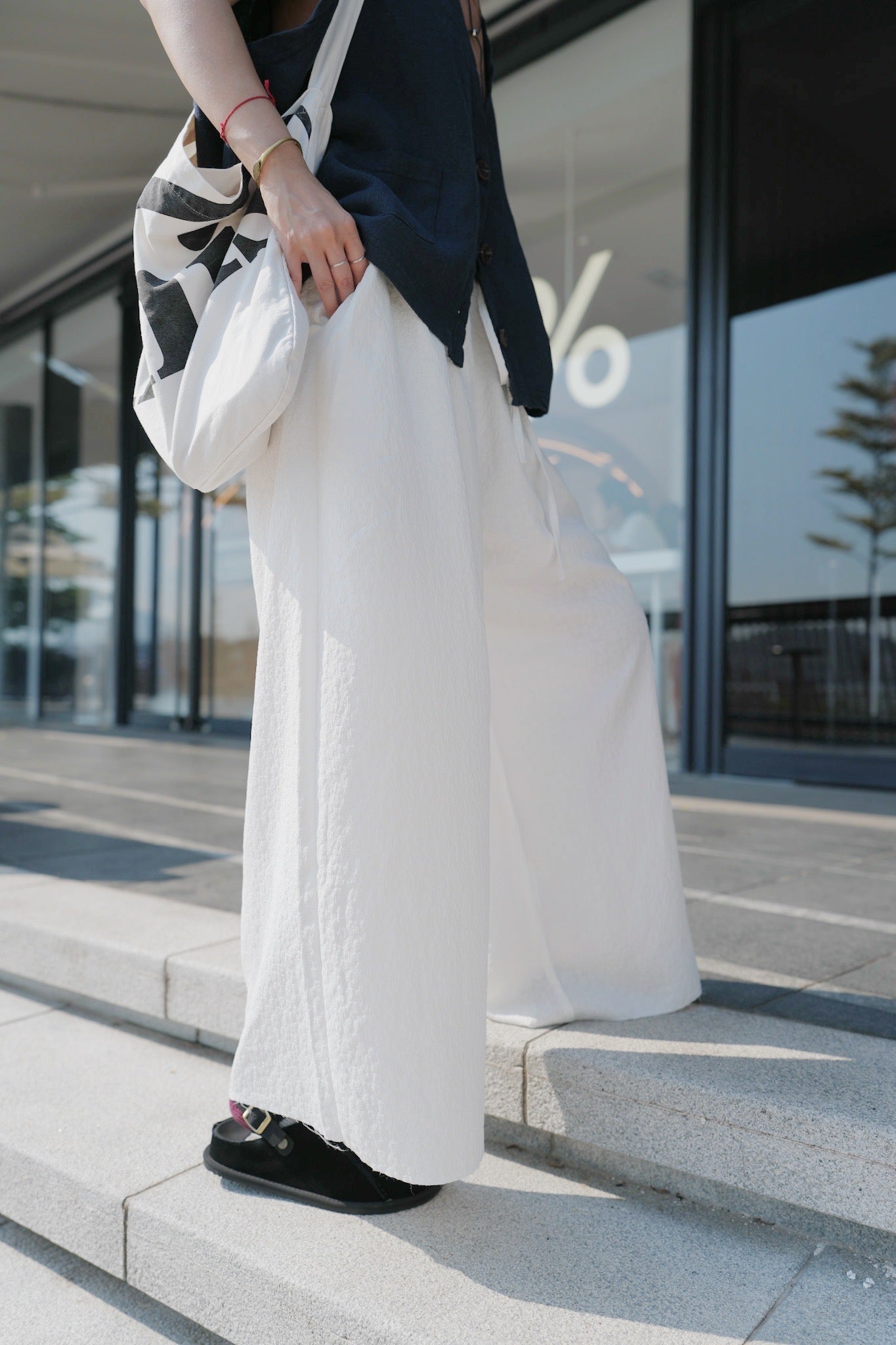MZ770 JACQUARD WIDE LEG PANTS