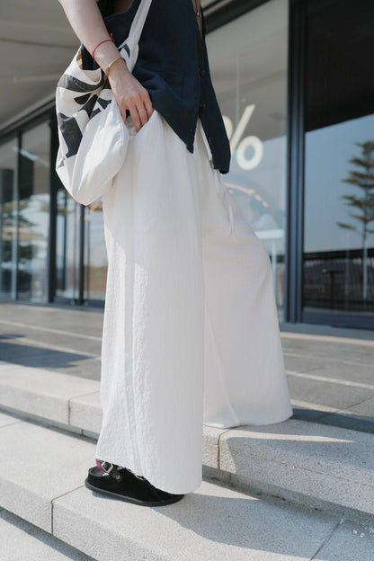 MZ770 JACQUARD WIDE LEG PANTS