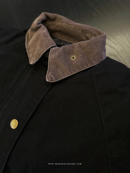 NA-370 Contrast-Collar Quilted Lining Jacket
