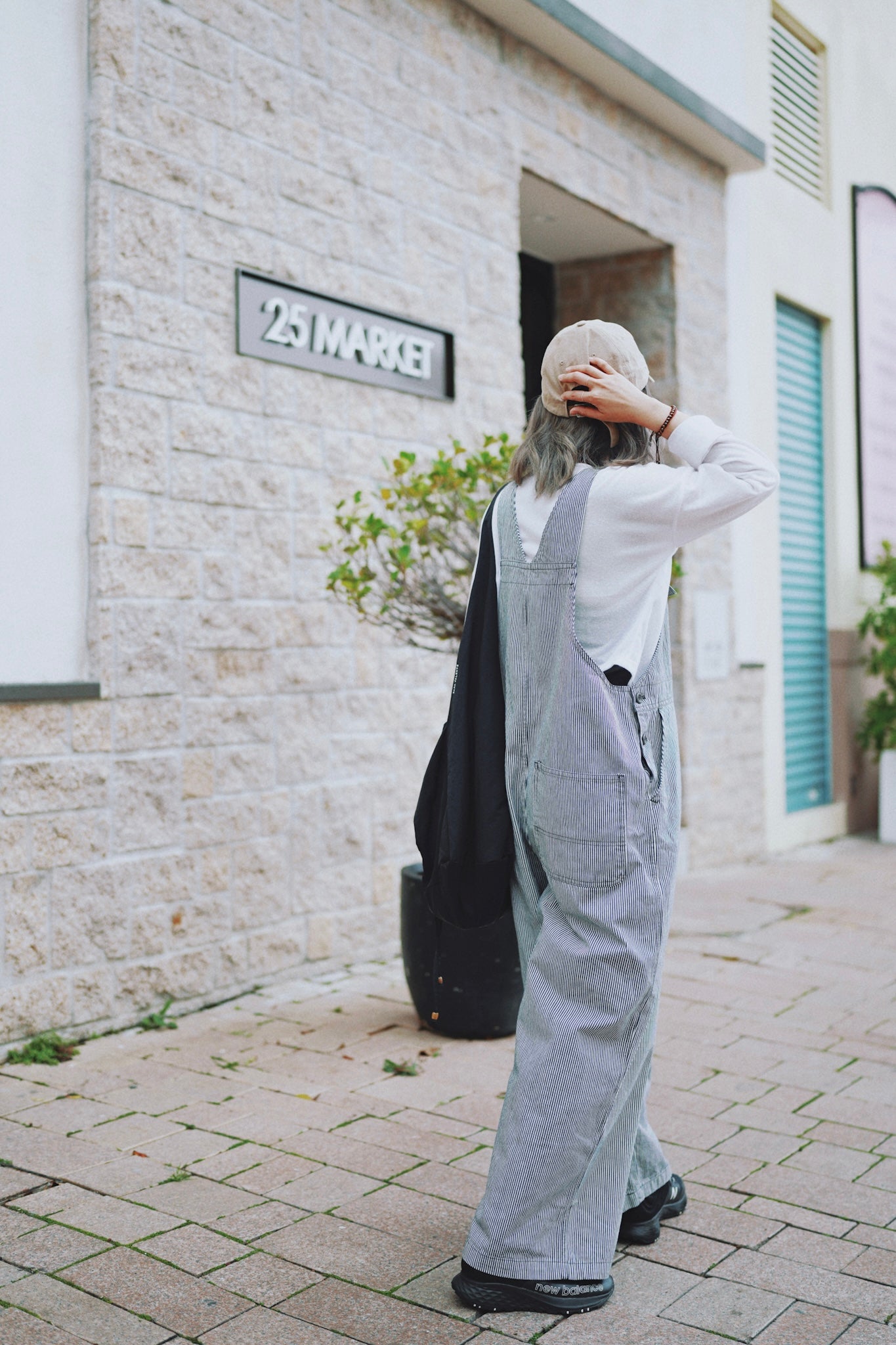 CA598 Hickory Stripe Worker Jumper Pants
