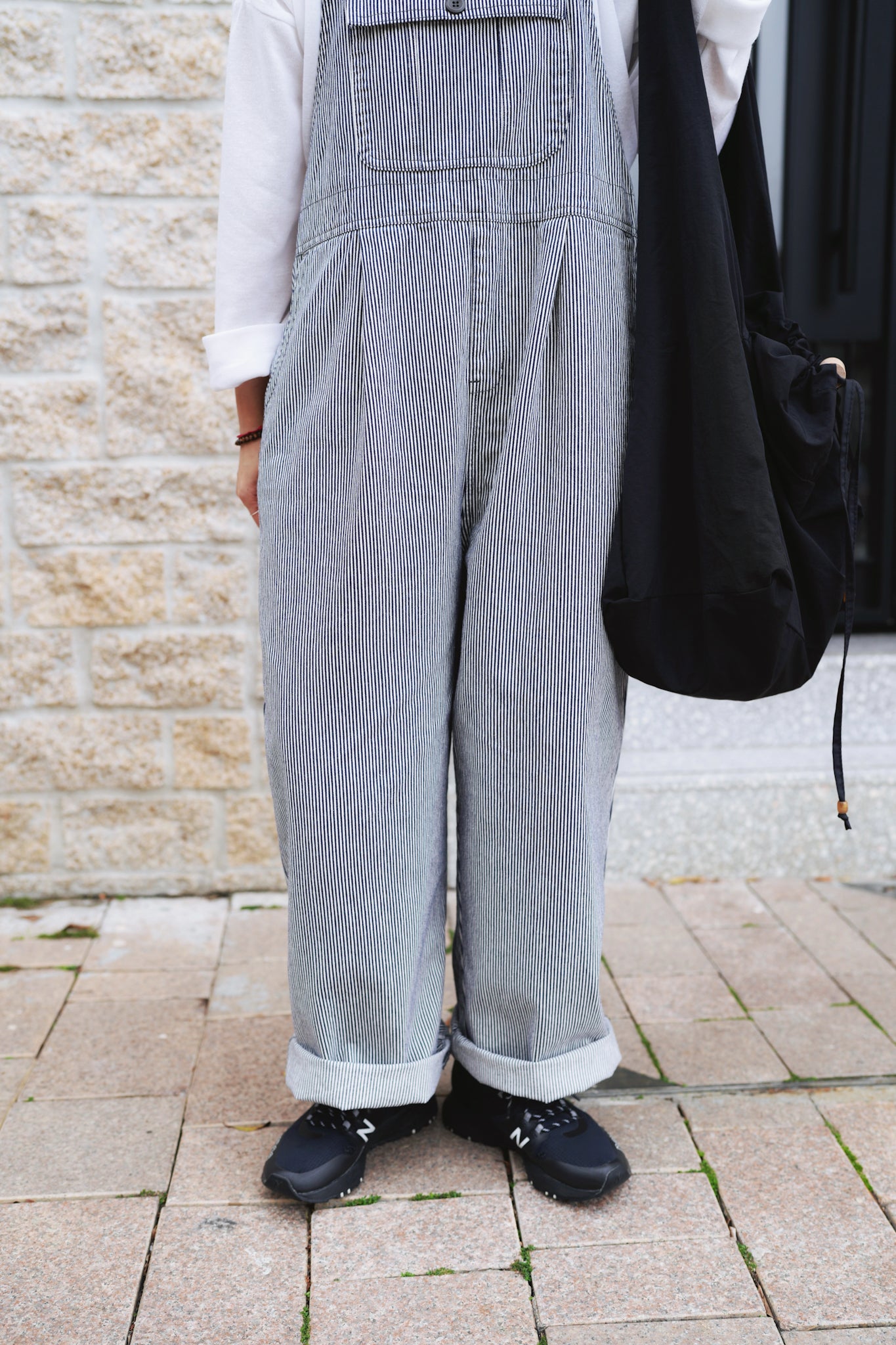 CA598 Hickory Stripe Worker Jumper Pants