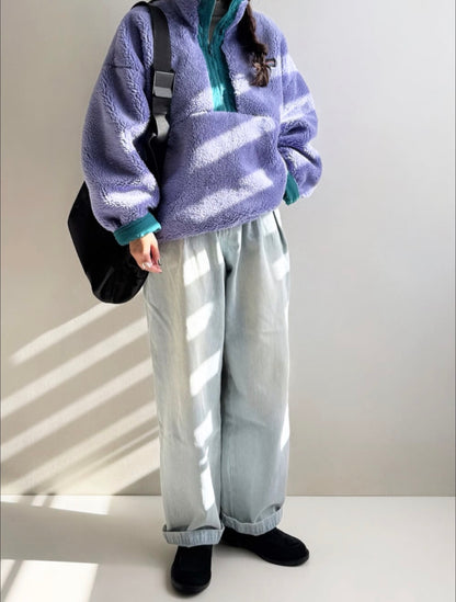 NA460 REVERSIBLE HALF ZIP BOA BLOUSON