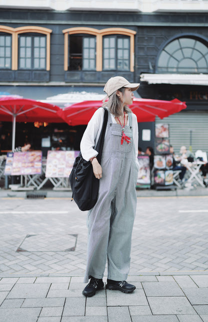 CA598 Hickory Stripe Worker Jumper Pants